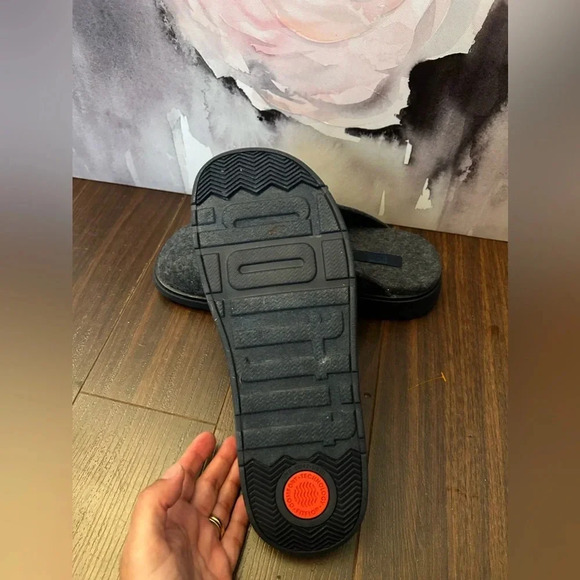 FitFlop Mens Felt Mules - Picture 6 of 7